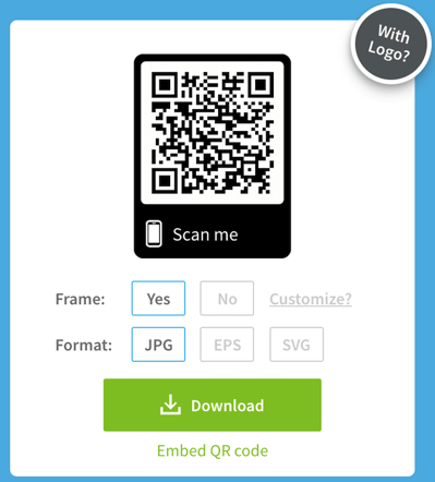 Customize your QR code with a logo